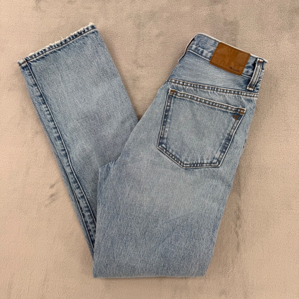 Madewell 90s Straight Leg Jeans Light Wash‎ High Rise Denim Women's Size 25